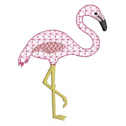 Stickdatei - Flamingo Gemustert